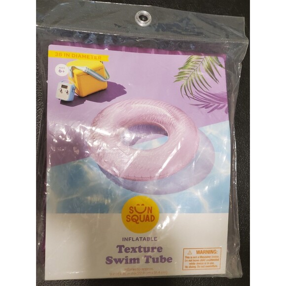 Sun Squad 36'' Texture Swim Tube Ring PINK - NEW - Picture 1 of 4